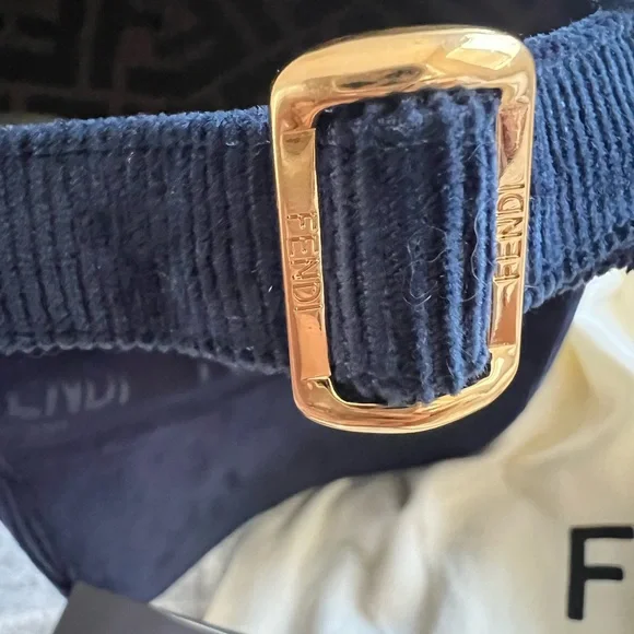 Fendi Navy Corduroy Hat - Picture 5 of 7